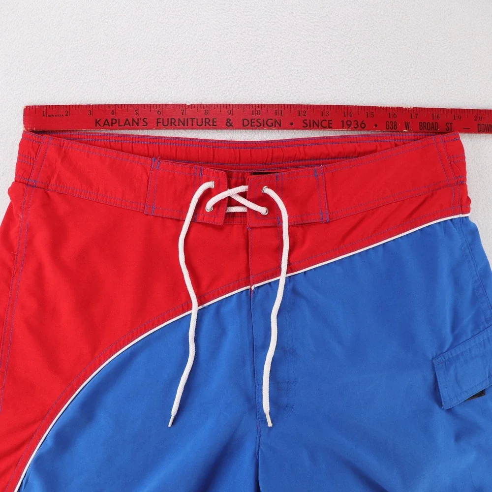 MLB Chicago Cubs‎ Board Shorts Mens XL Blue Red Colorblock Swim Trunks 2009
